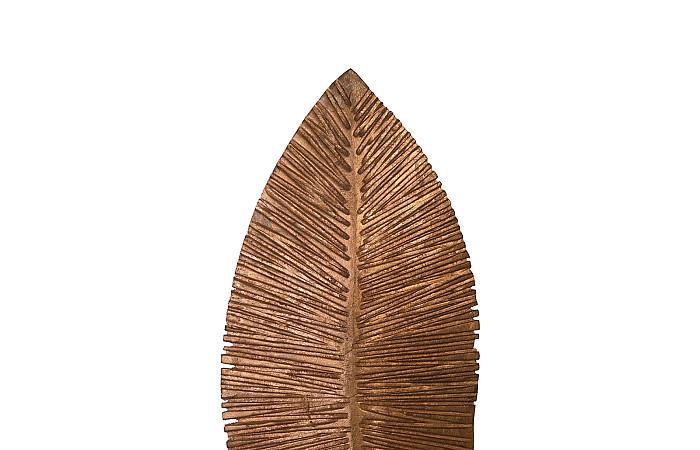 Carved Leaf on Stand, Copper Leaf, SM - Image 2