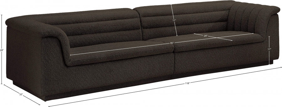 Cascade Boucle Fabric Sofa - Image 50