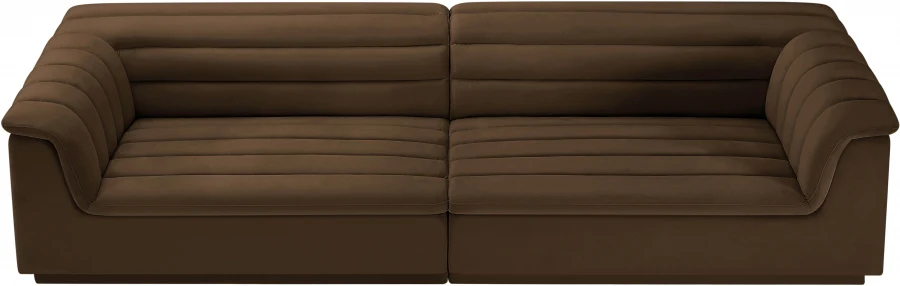 Cascade Velvet Fabric Sofa - Image 37