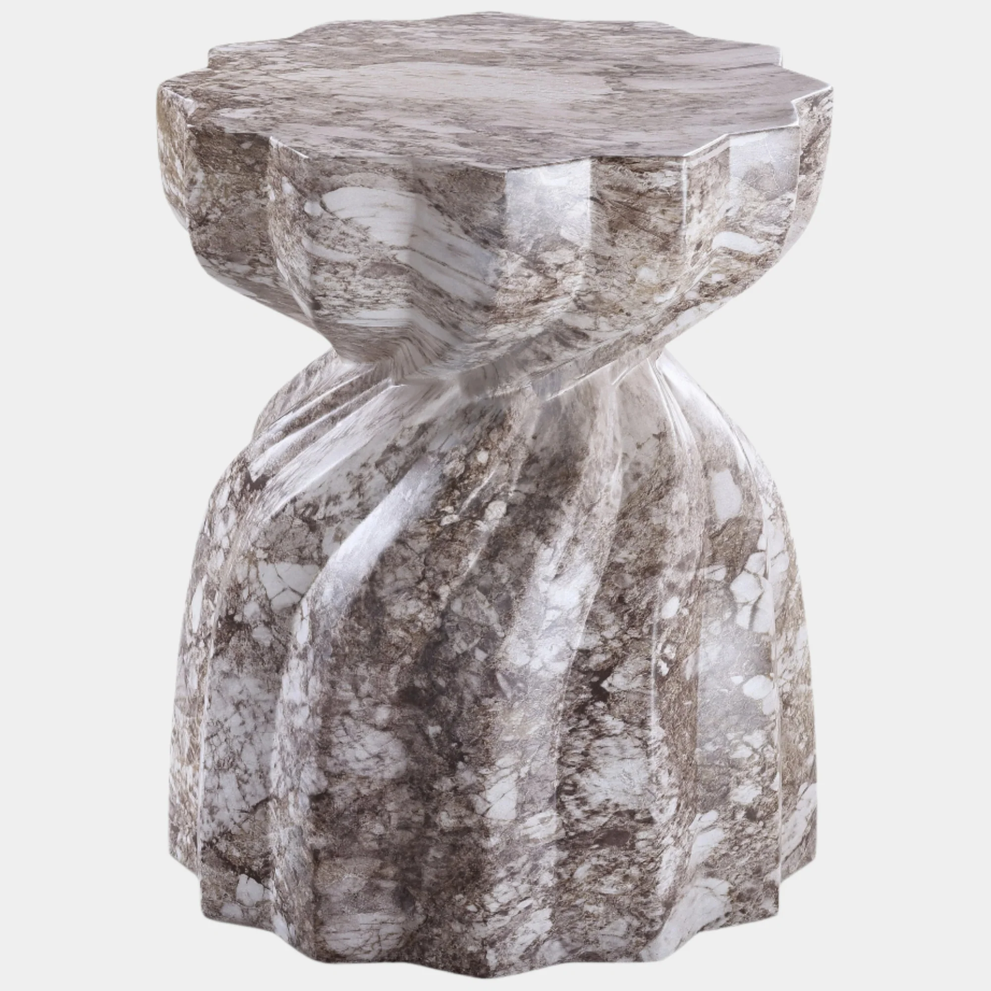 Caserta Marble Finish Indoor / Outdoor Concrete End Table - Image 25