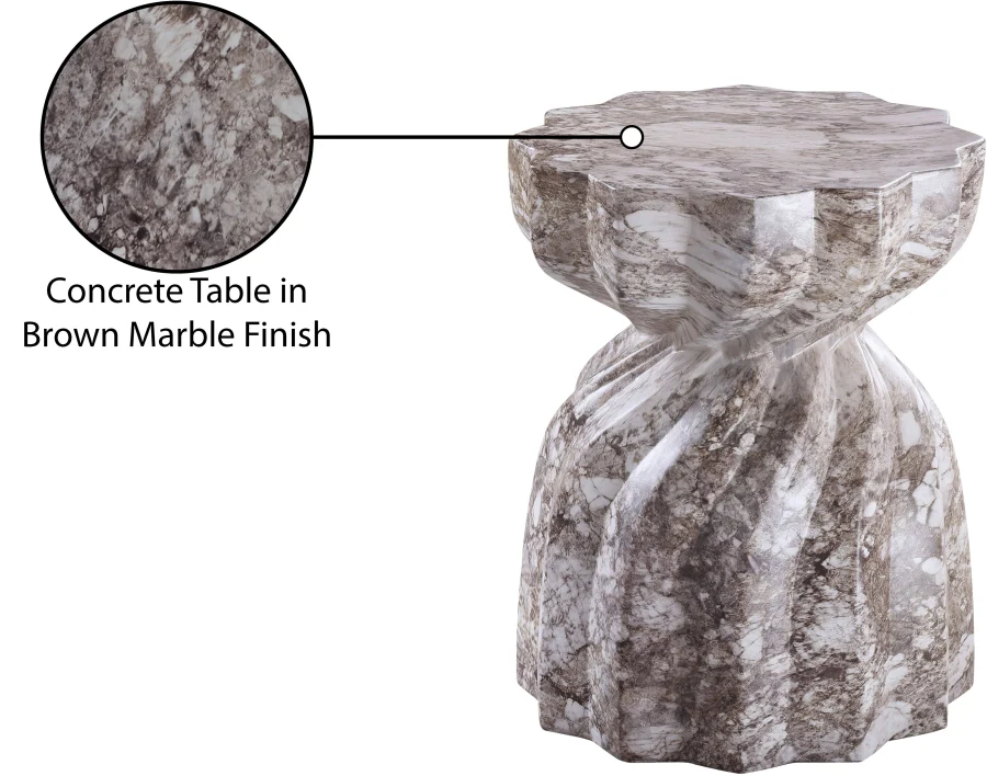 Caserta Marble Finish Indoor / Outdoor Concrete End Table - Image 32