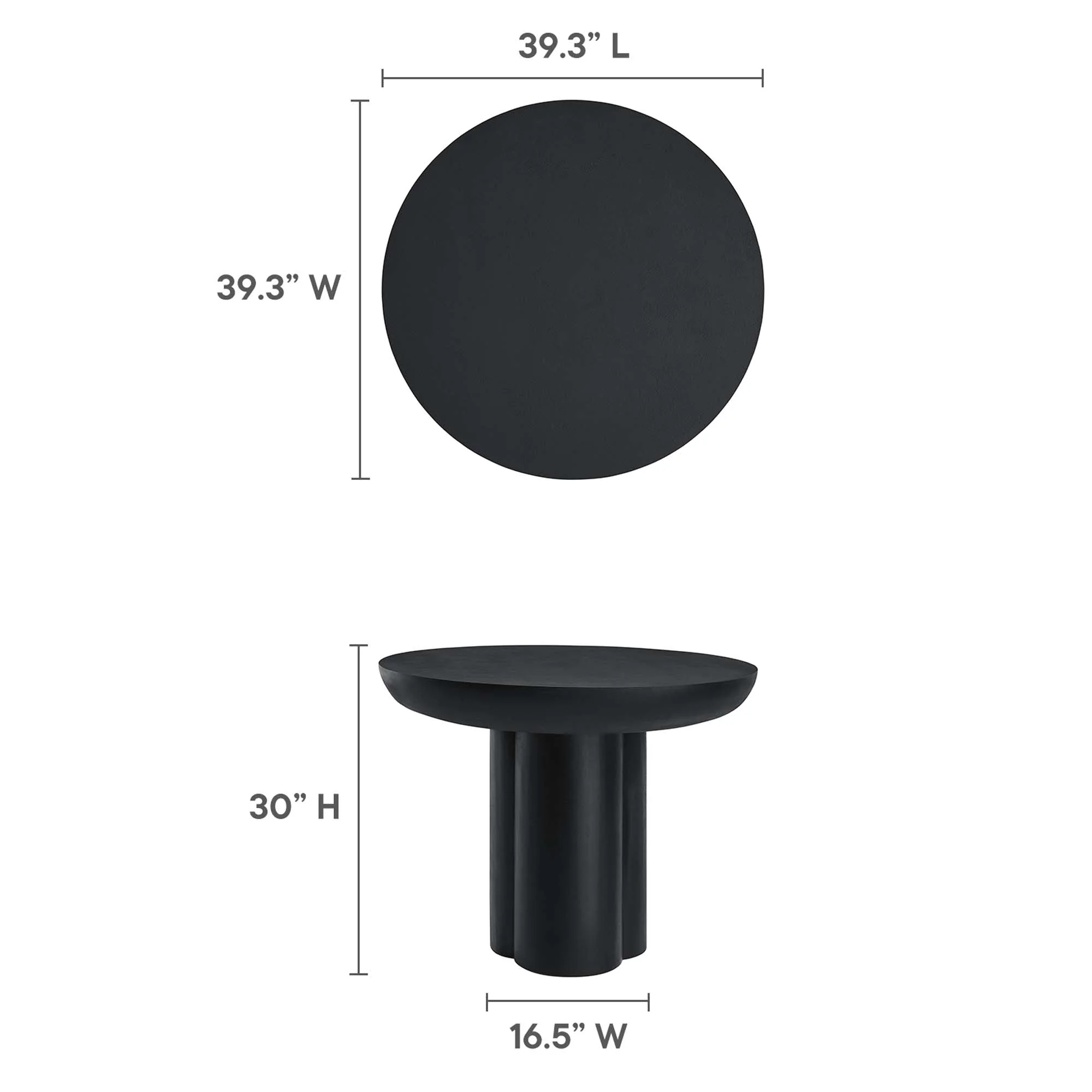Caspian 40" Round Concrete Dining Table - Image 19