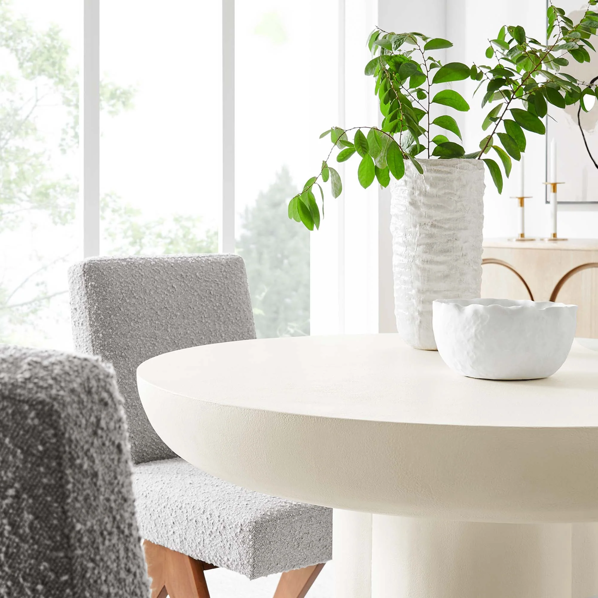 Caspian 40" Round Concrete Dining Table - Image 3