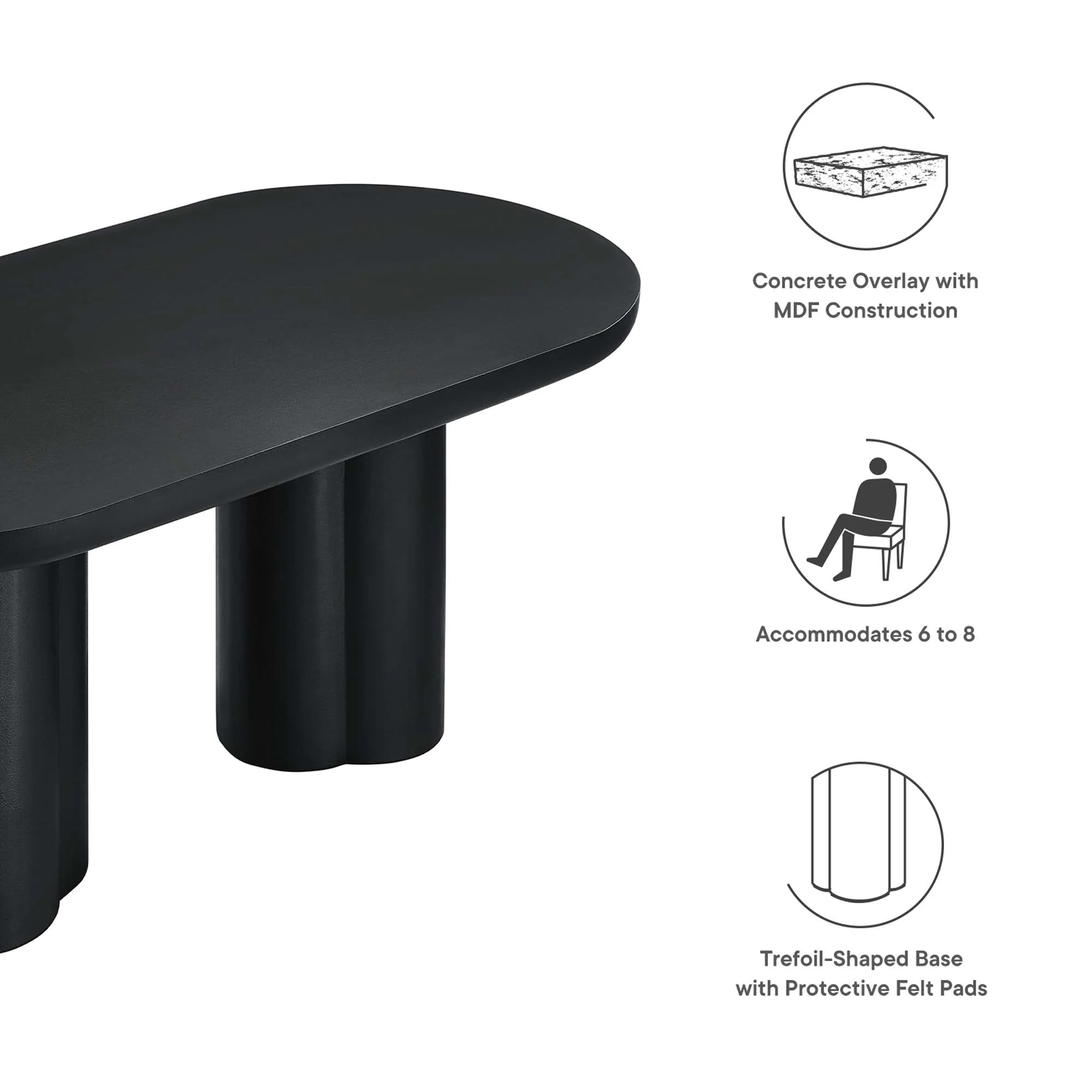 Caspian 72" Oval Concrete Dining Table - Image 18