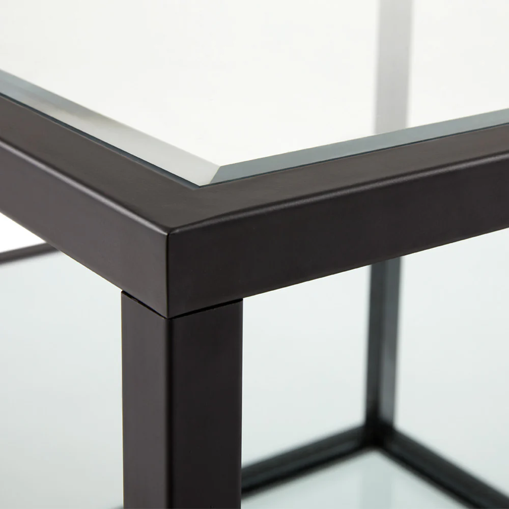 Caspian Black Square Coffee Table: Condo Size - Image 4