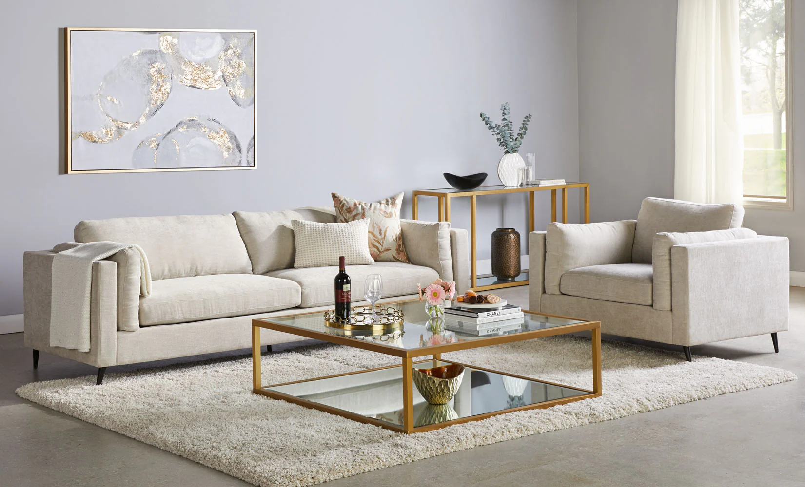 Caspian Console Table: Gold - Image 2