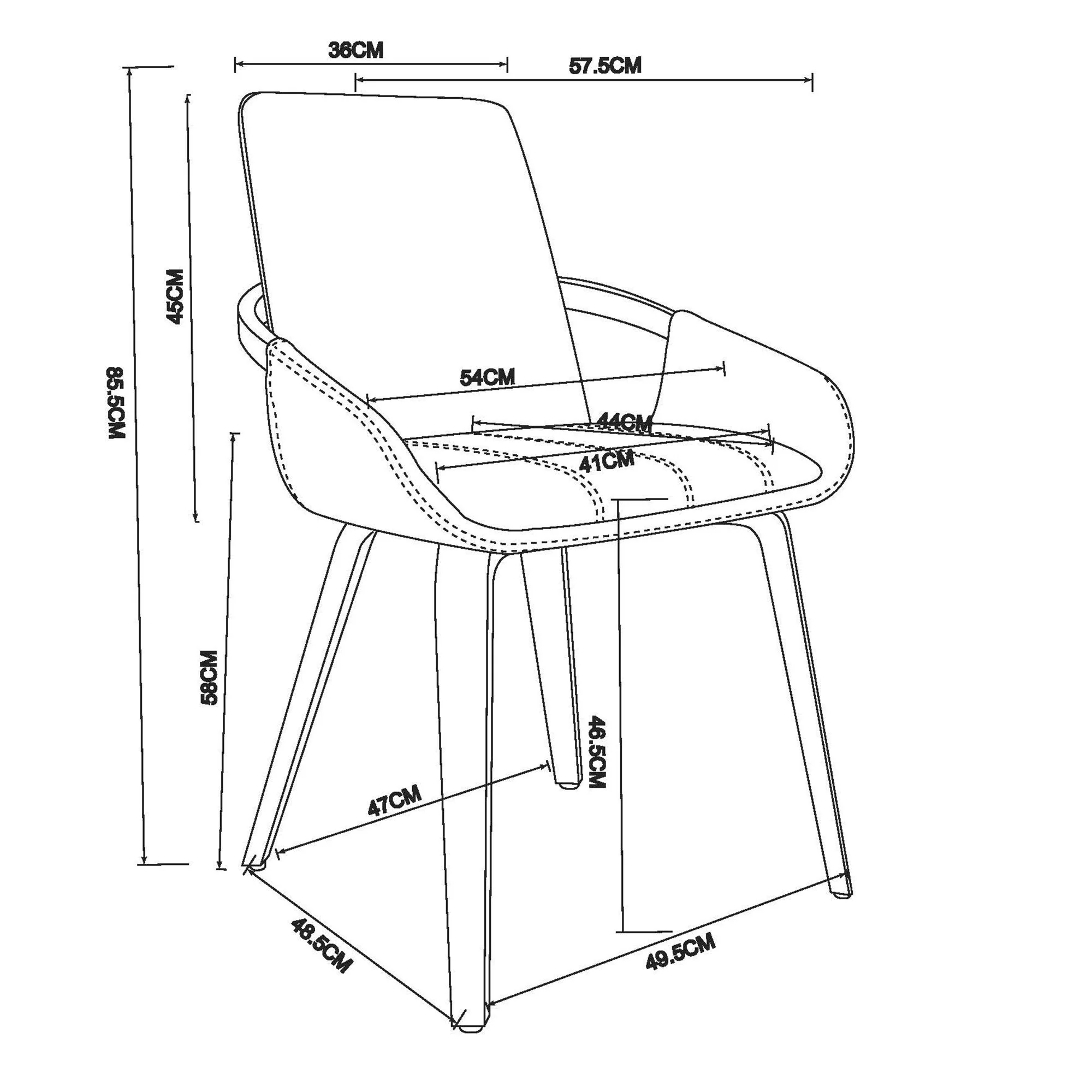 Caspian Dining Chair, set of 2 in Sand and Natural - Image 2
