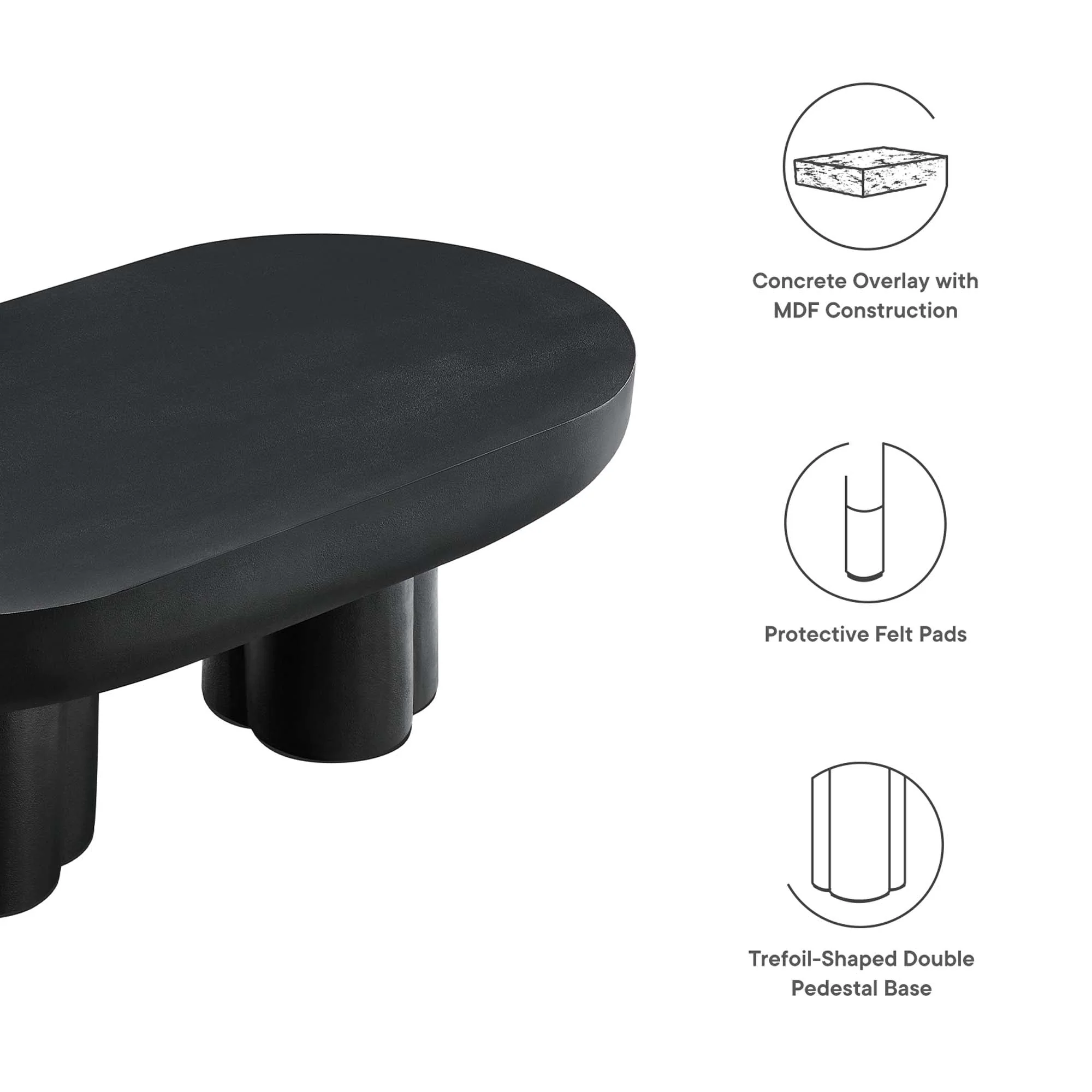 Caspian Oval Concrete Coffee Table - Image 19