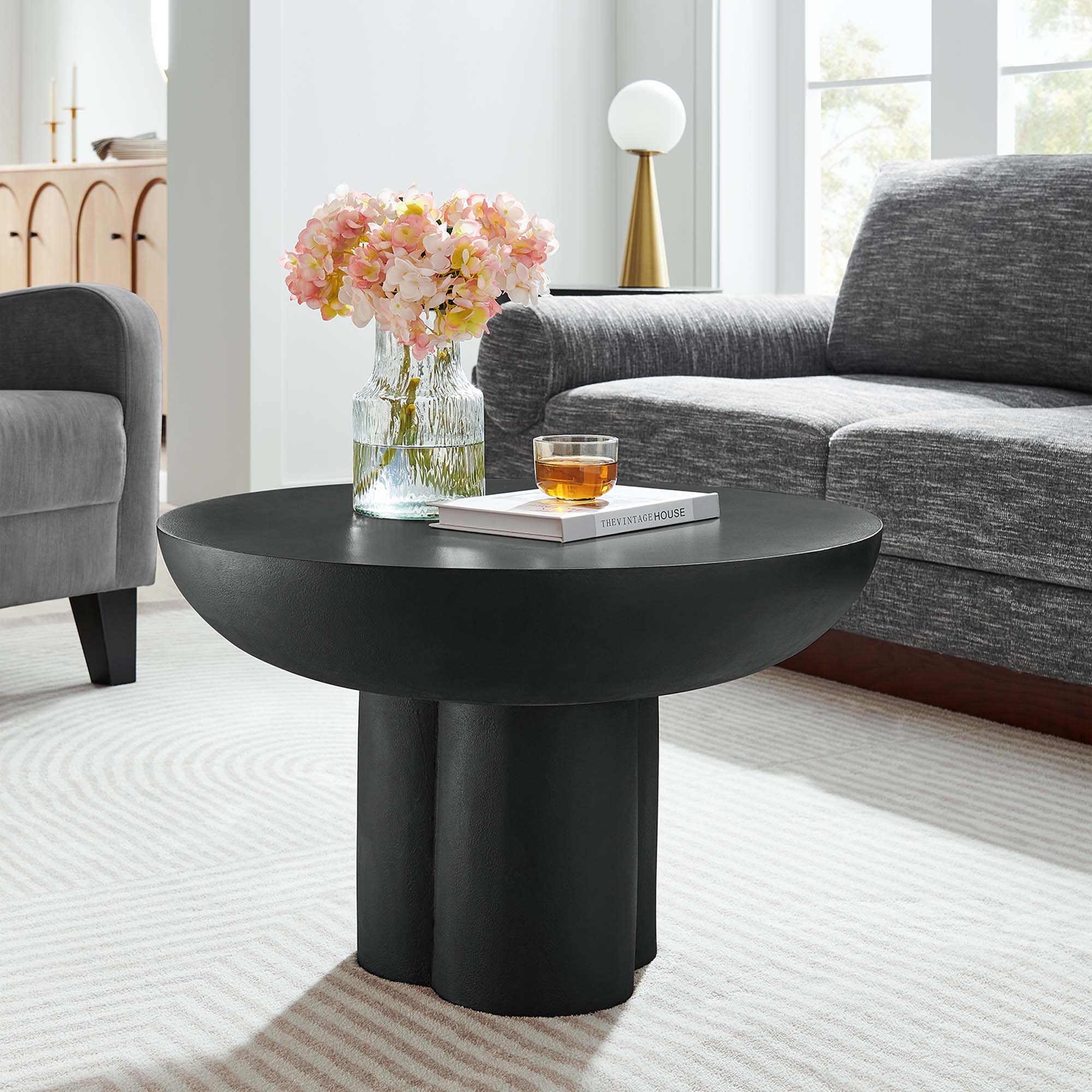 Caspian Round Concrete Coffee Table - Image 13