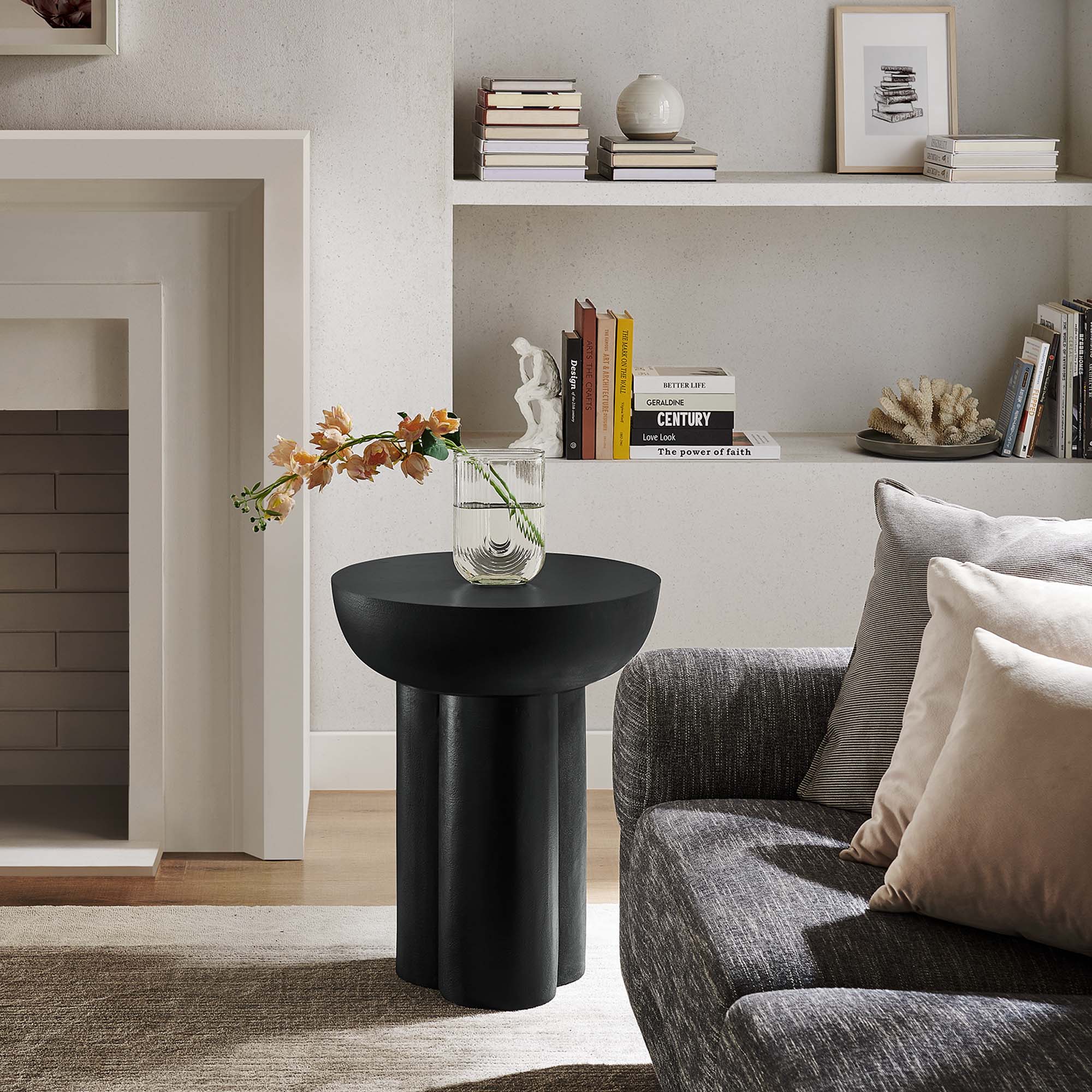 Caspian Round Concrete Side Table - Image 12