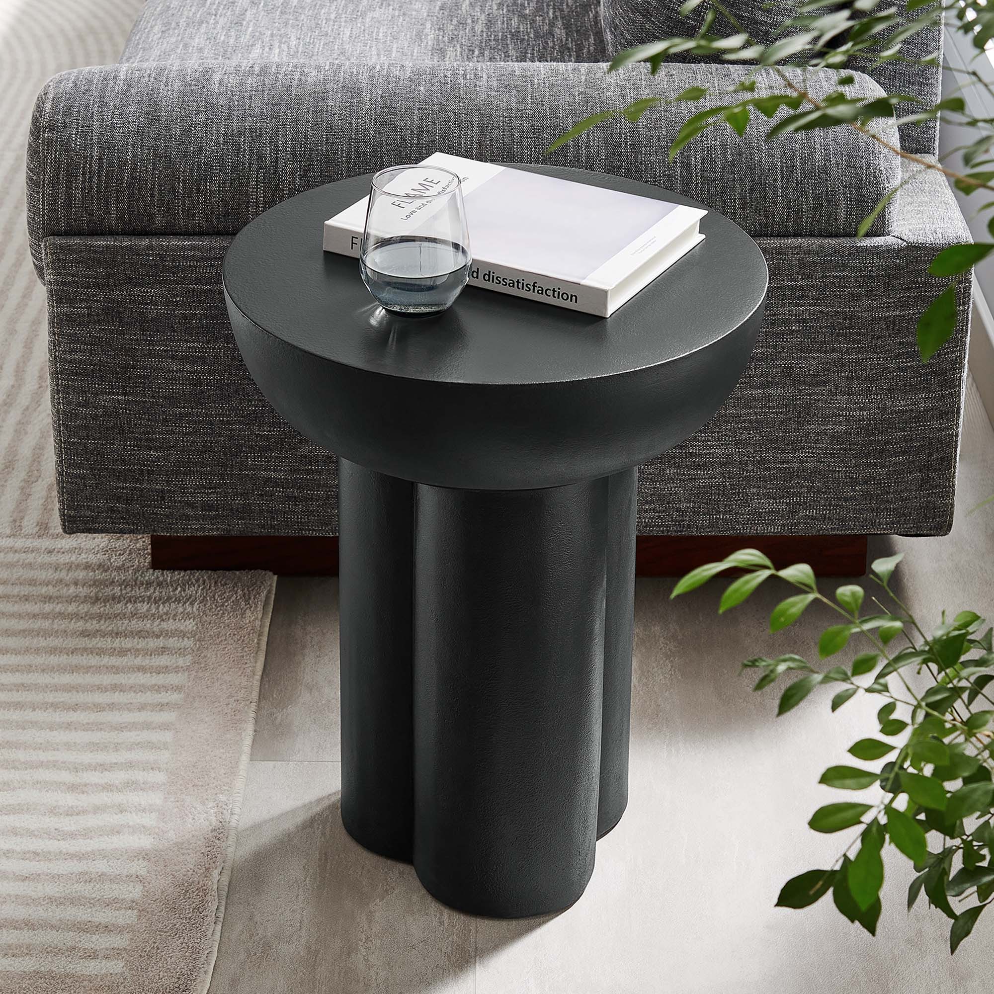Caspian Round Concrete Side Table - Image 13