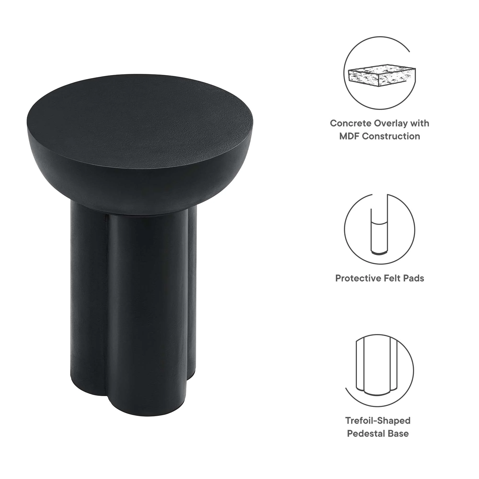 Caspian Round Concrete Side Table - Image 19