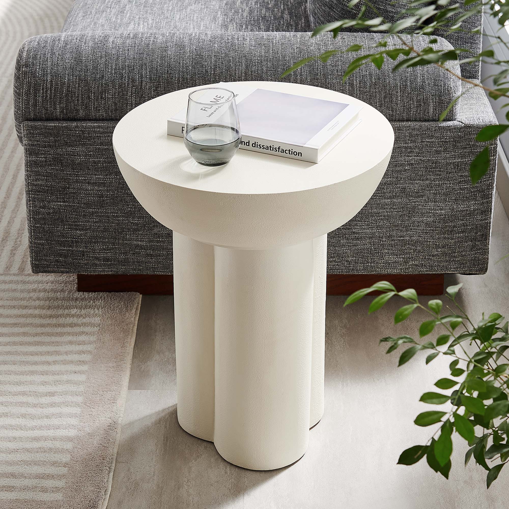 Caspian Round Concrete Side Table - Image 3