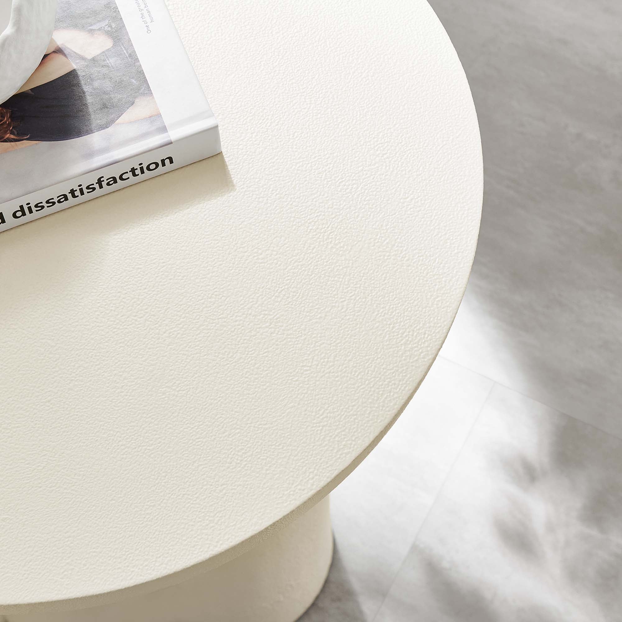 Caspian Round Concrete Side Table - Image 4