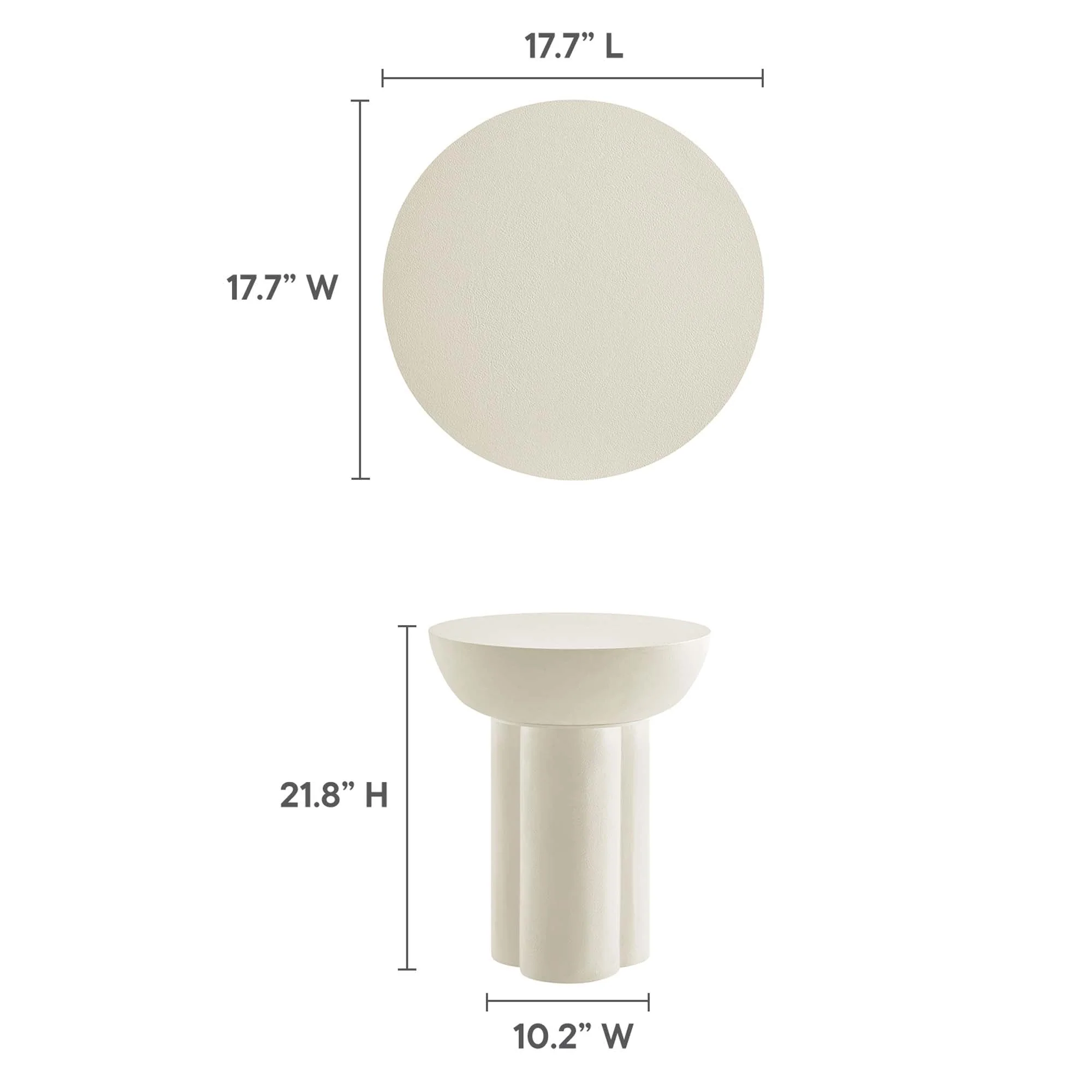 Caspian Round Concrete Side Table - Image 9