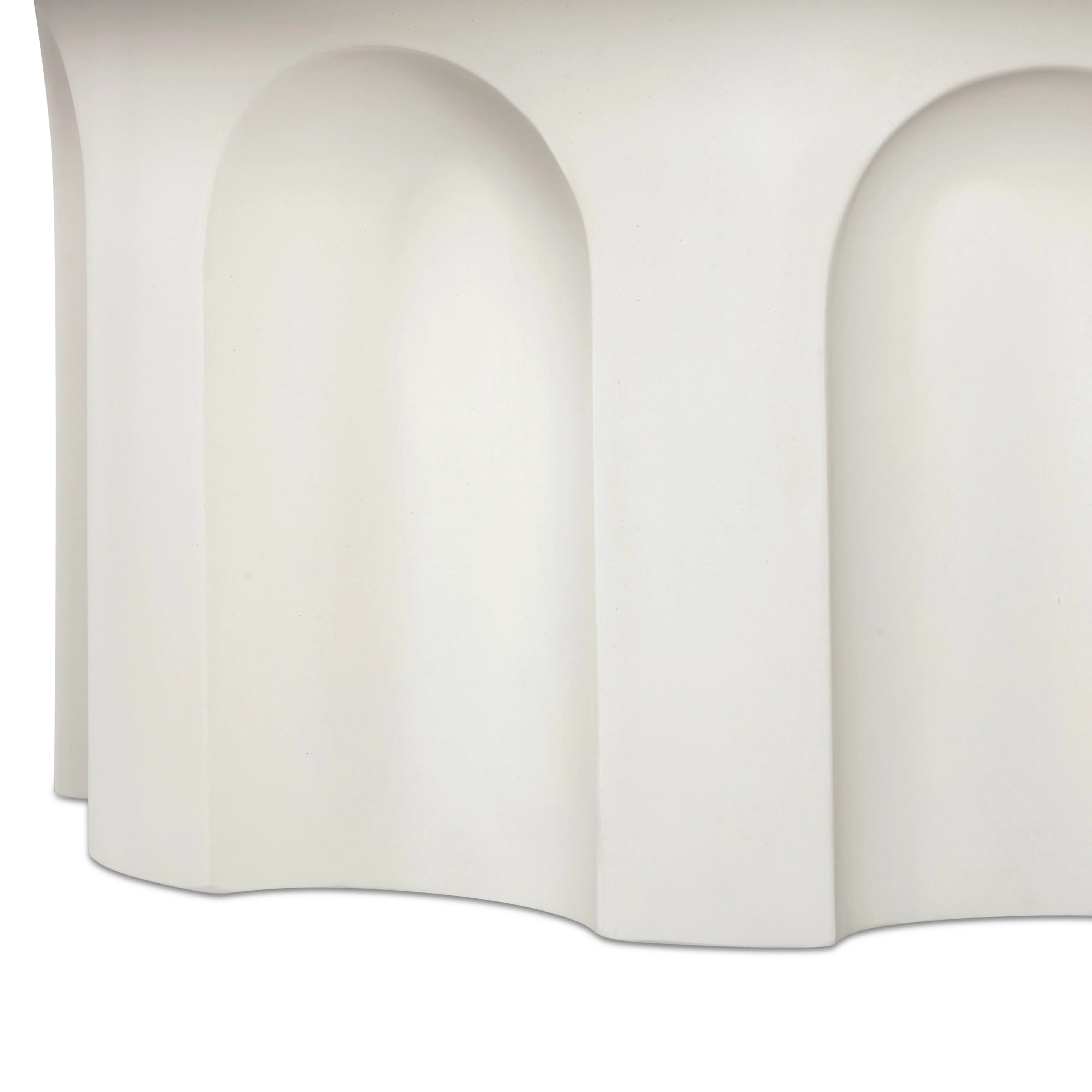 Cassandra 38" Ivory Indoor/Outdoor Concrete Round Coffee Table - Image 5