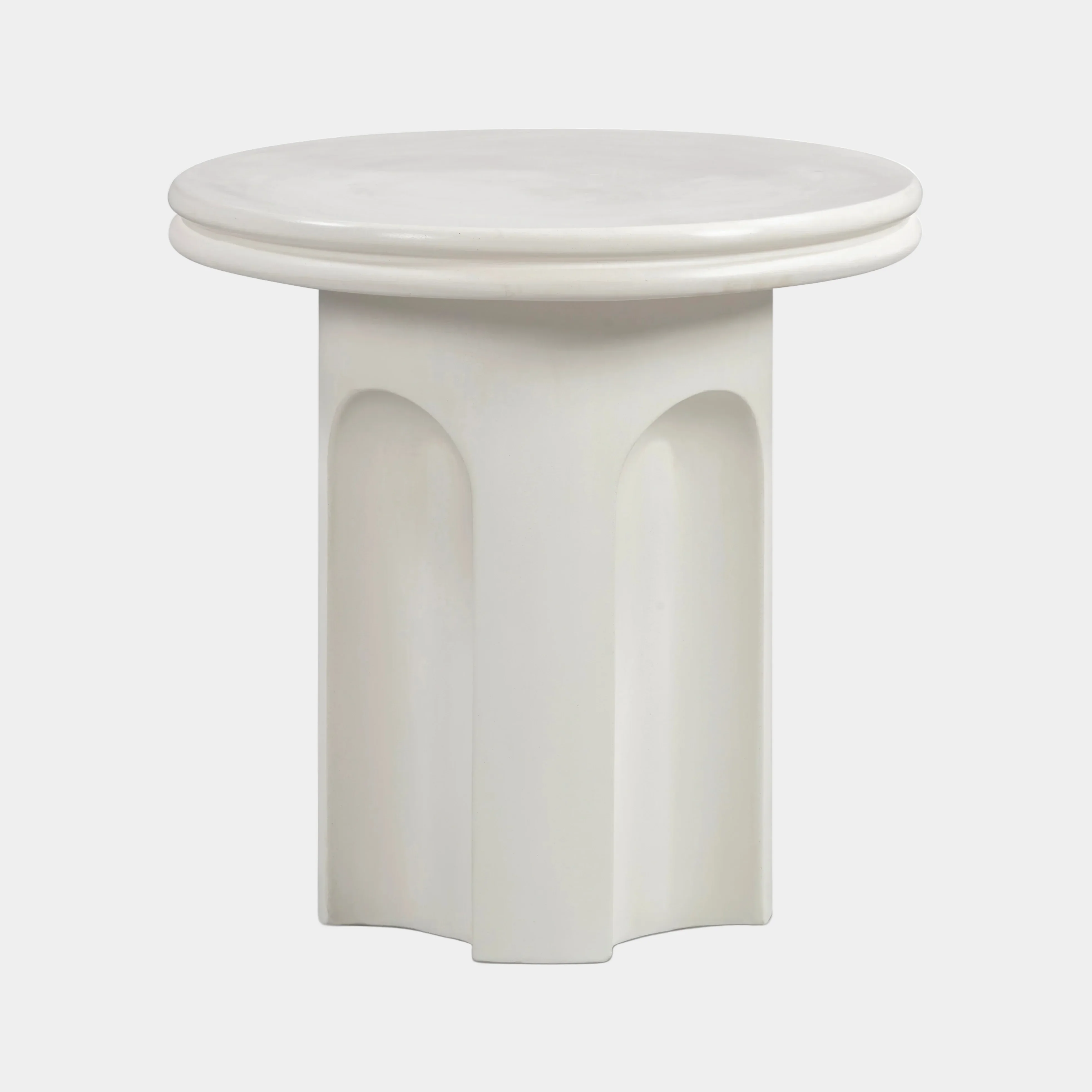 Cassandra Ivory Indoor/Outdoor Concrete Side Table