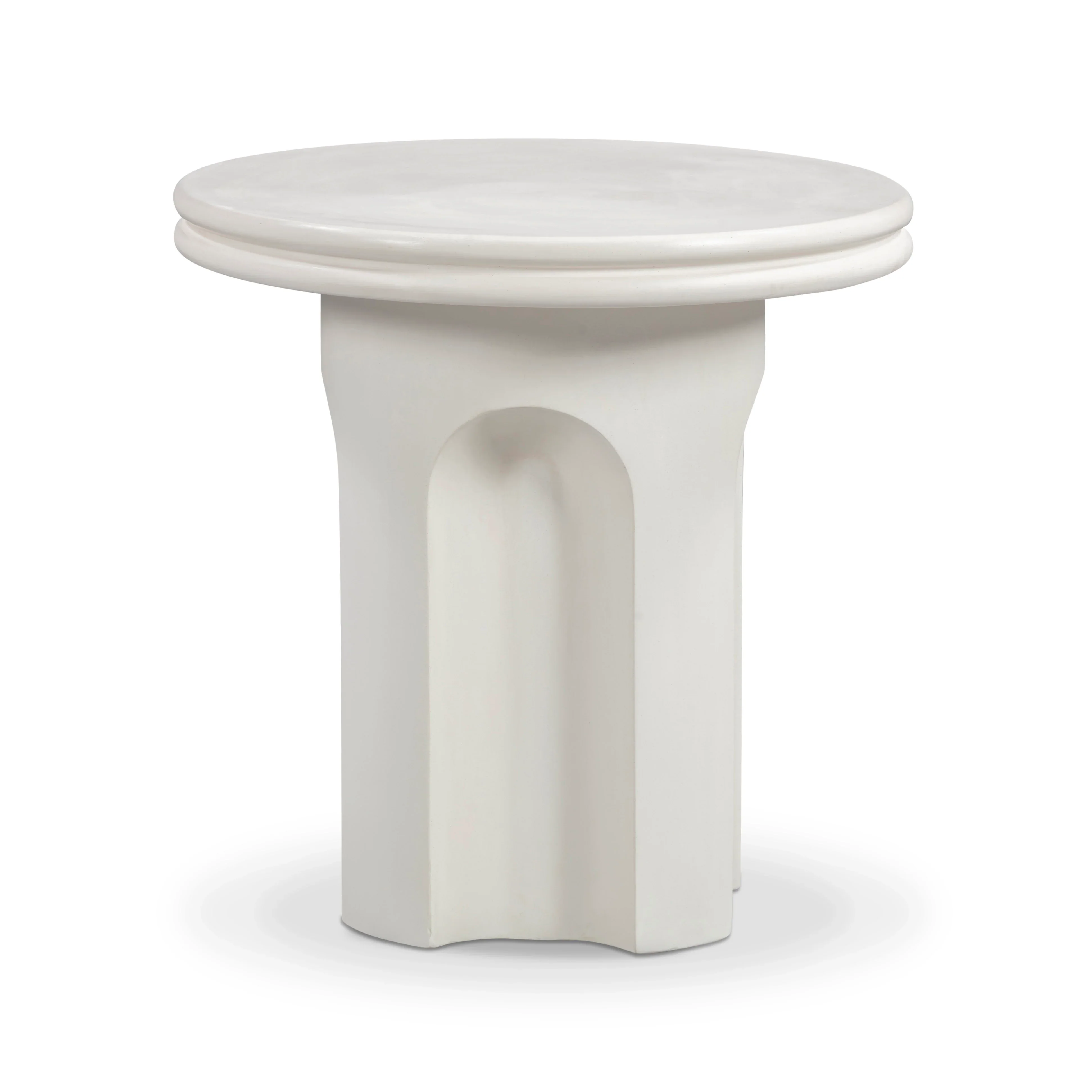 Cassandra Ivory Indoor/Outdoor Concrete Side Table - Image 3