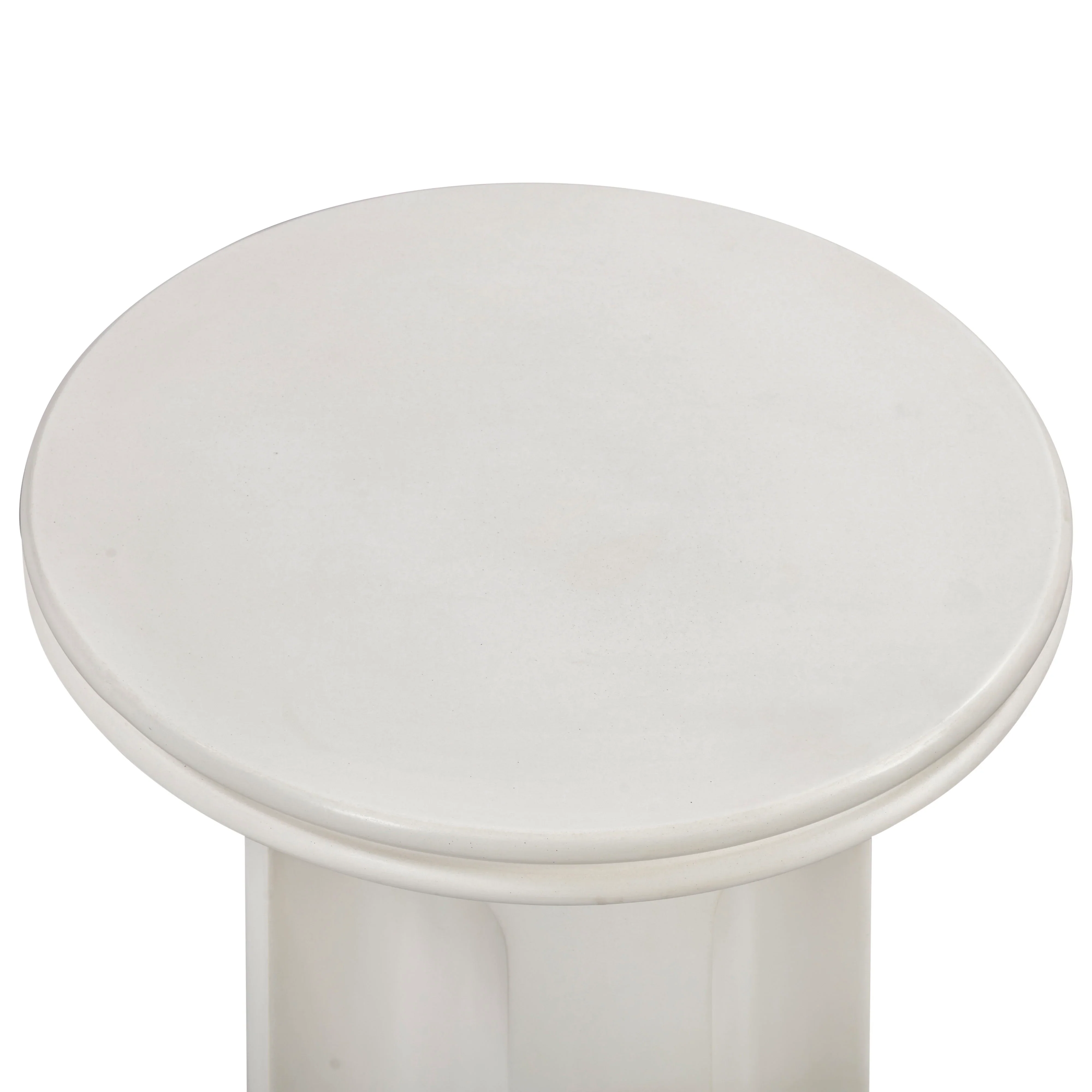 Cassandra Ivory Indoor/Outdoor Concrete Side Table - Image 4