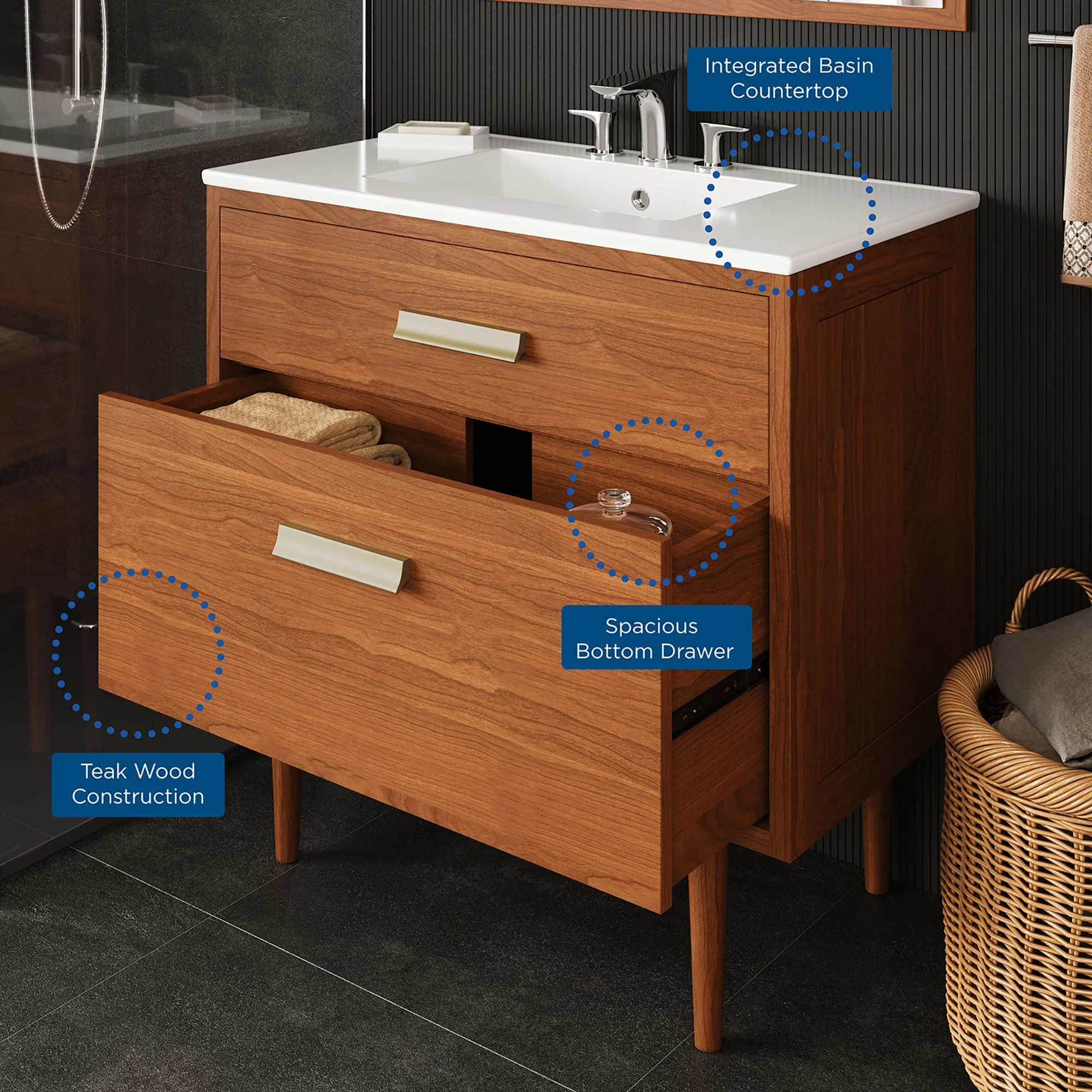 Cassia Bathroom Vanity Basin Included - Image 18