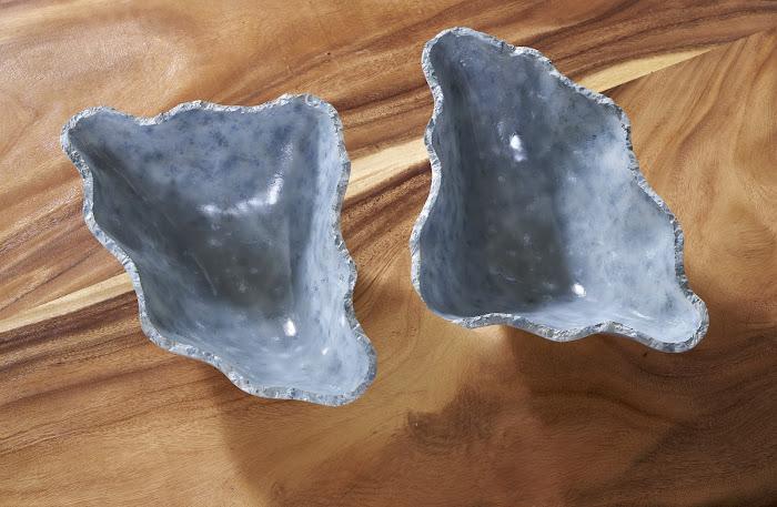 Cast Blue Onyx Bowl, Faux Finish, Narrow - Image 2
