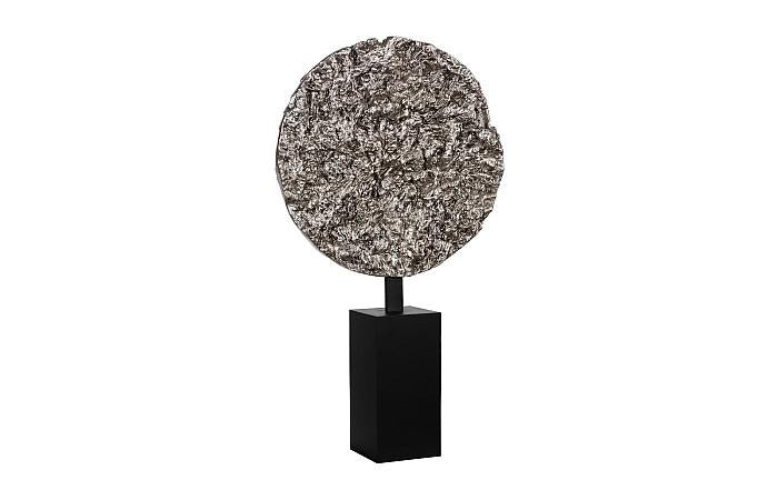 Cast Colossal Root on Stand, Antique Silver