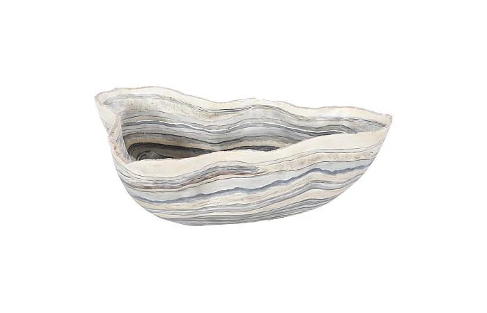 Cast Gray Onyx Bowl, Faux Finish, Large - Image 3