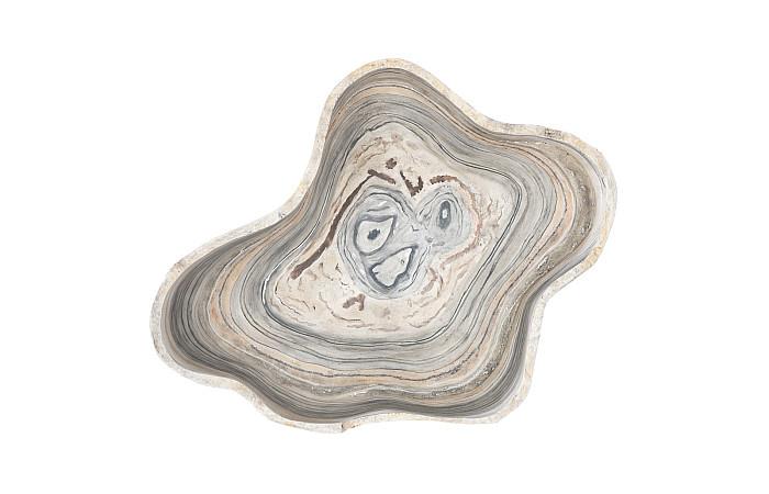 Cast Gray Onyx Bowl, Faux Finish, Medium - Image 3
