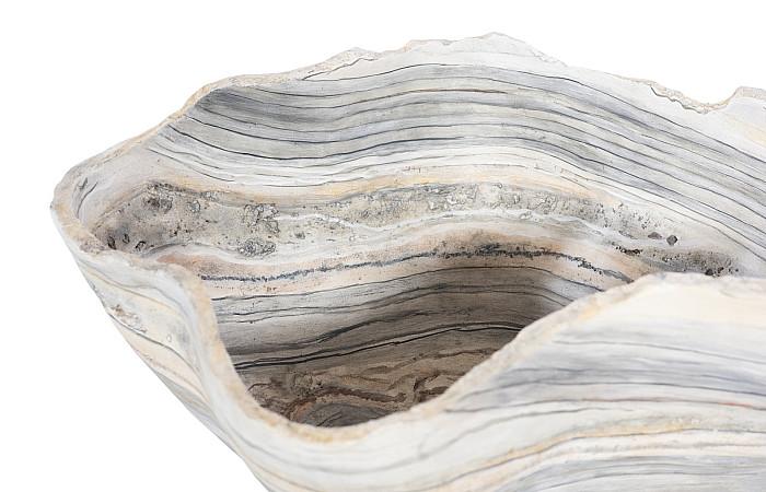 Cast Gray Onyx Bowl, Faux Finish, Medium - Image 5