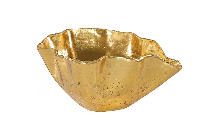 Cast Onyx Bowl, Gold Leaf, Large - Image 4