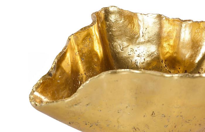 Cast Onyx Bowl, Gold Leaf, Large - Image 5