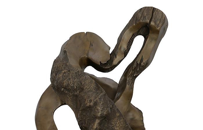 Cast Teak Root Sculpture, Resin, Bronze - Image 3