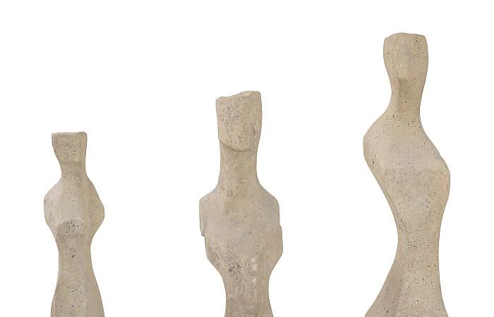 Cast Women Sculptures, Roman Stone, Set of 3 - Image 3