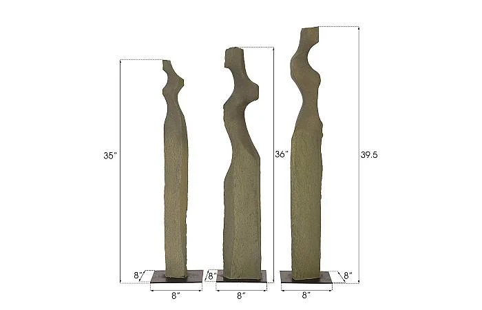 Cast Women Sculptures, Set of 3 - Image 6