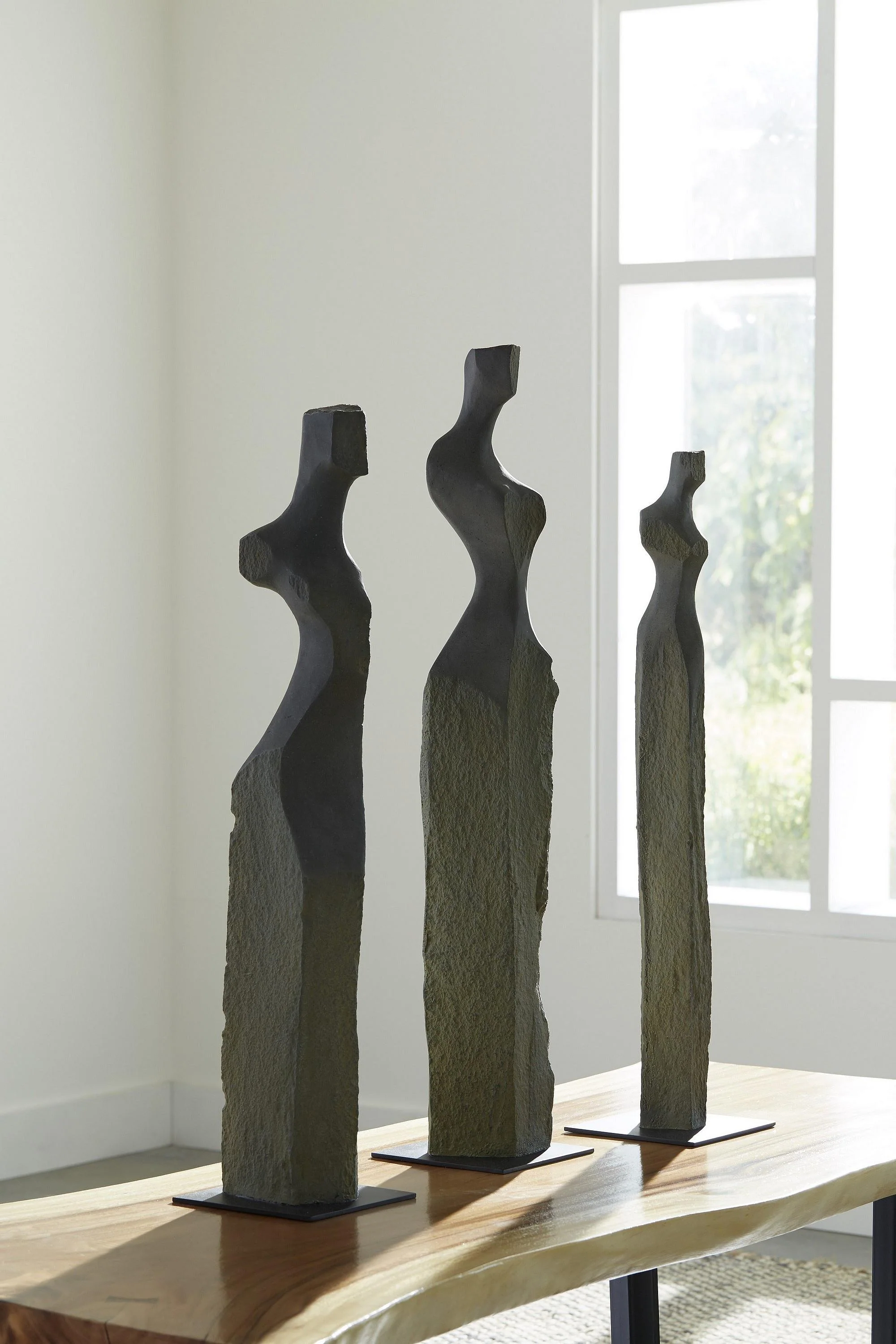 Cast Women Sculptures, Set of 3 - Image 7