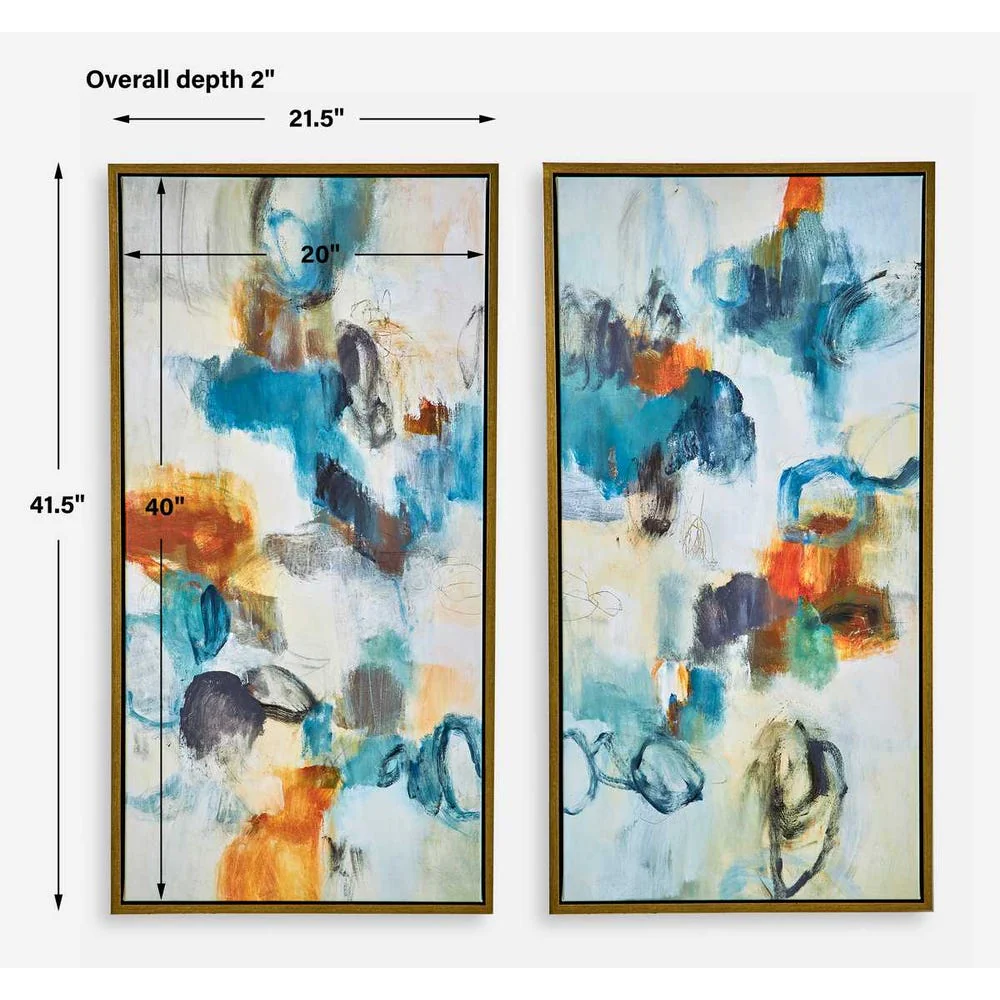 Casual Moments Framed Canvases, S/2 - Image 6
