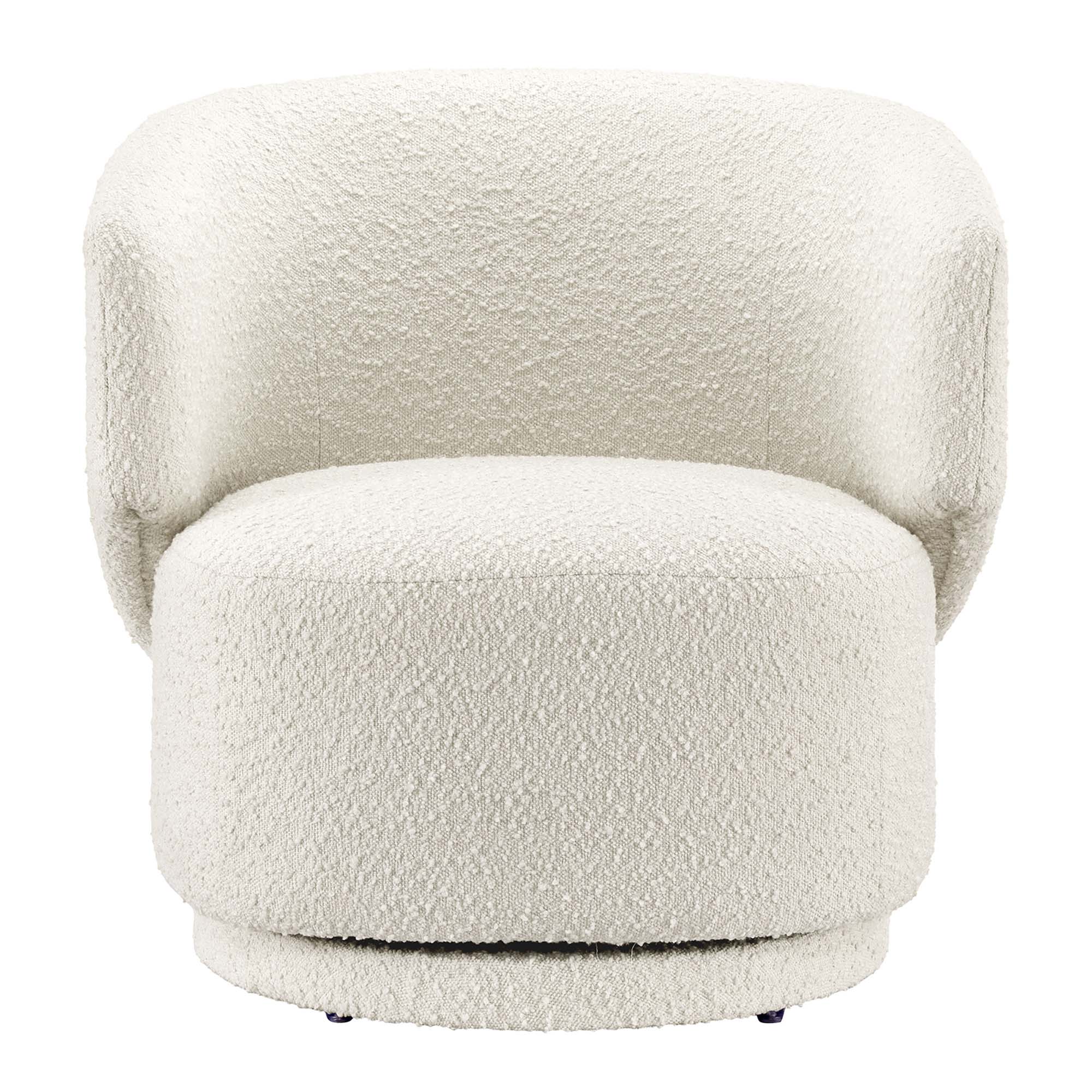 Celestia Boucle Fabric Swivel Chair - Image 14