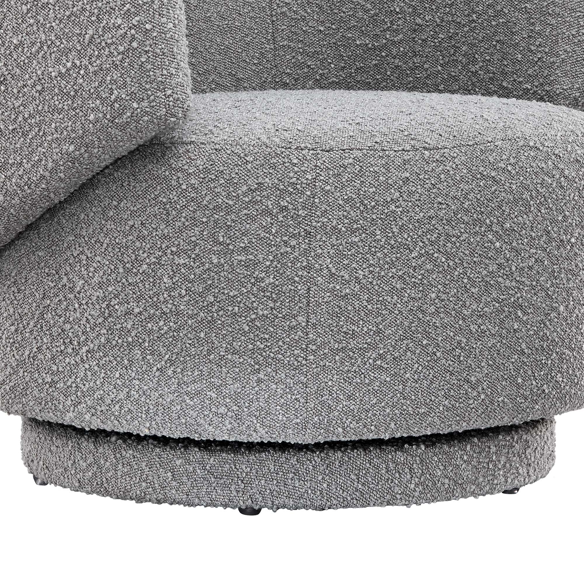 Celestia Boucle Fabric Swivel Chair - Image 24