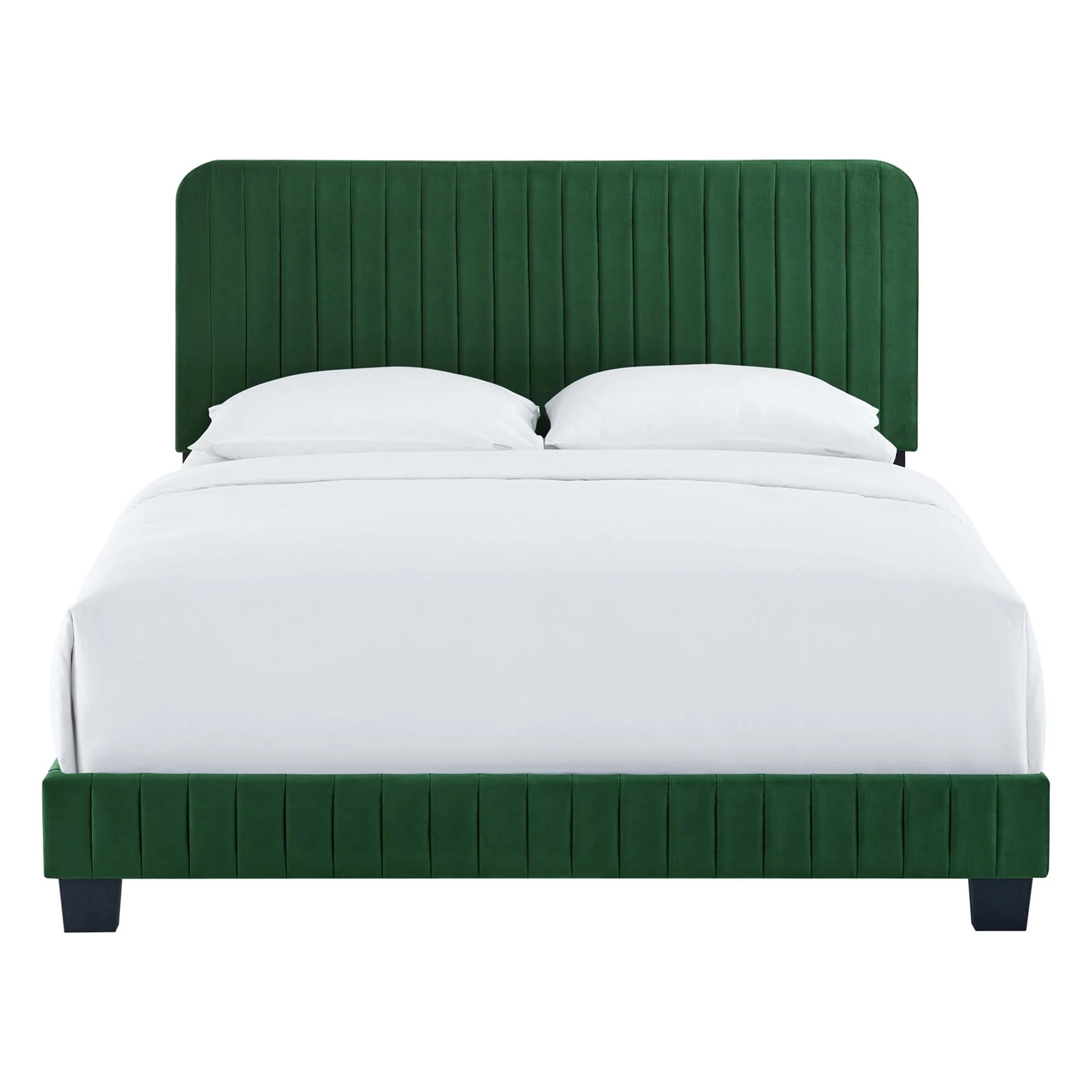 Celine Channel Tufted Performance Velvet Bed - Image 10