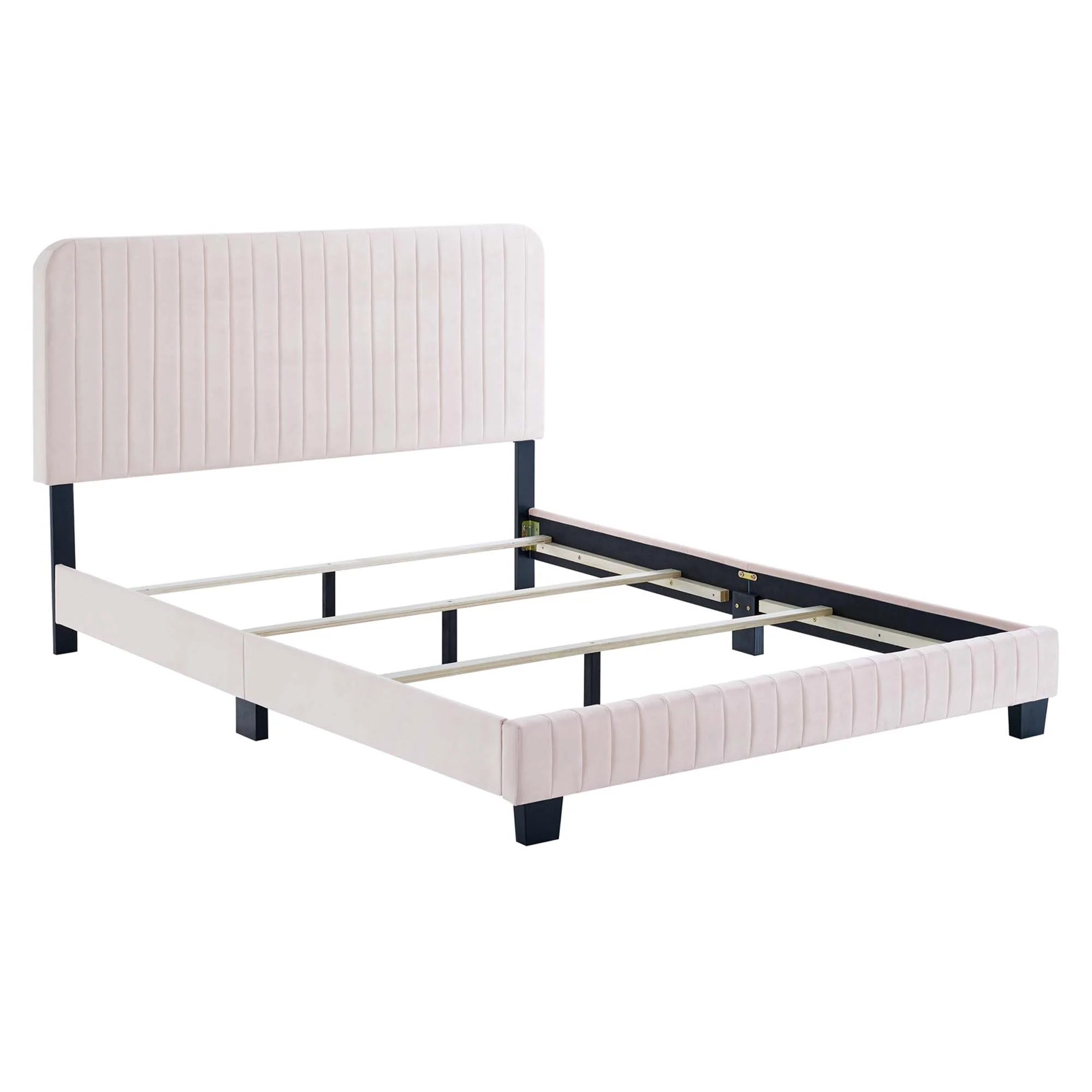 Celine Channel Tufted Performance Velvet Bed - Image 21