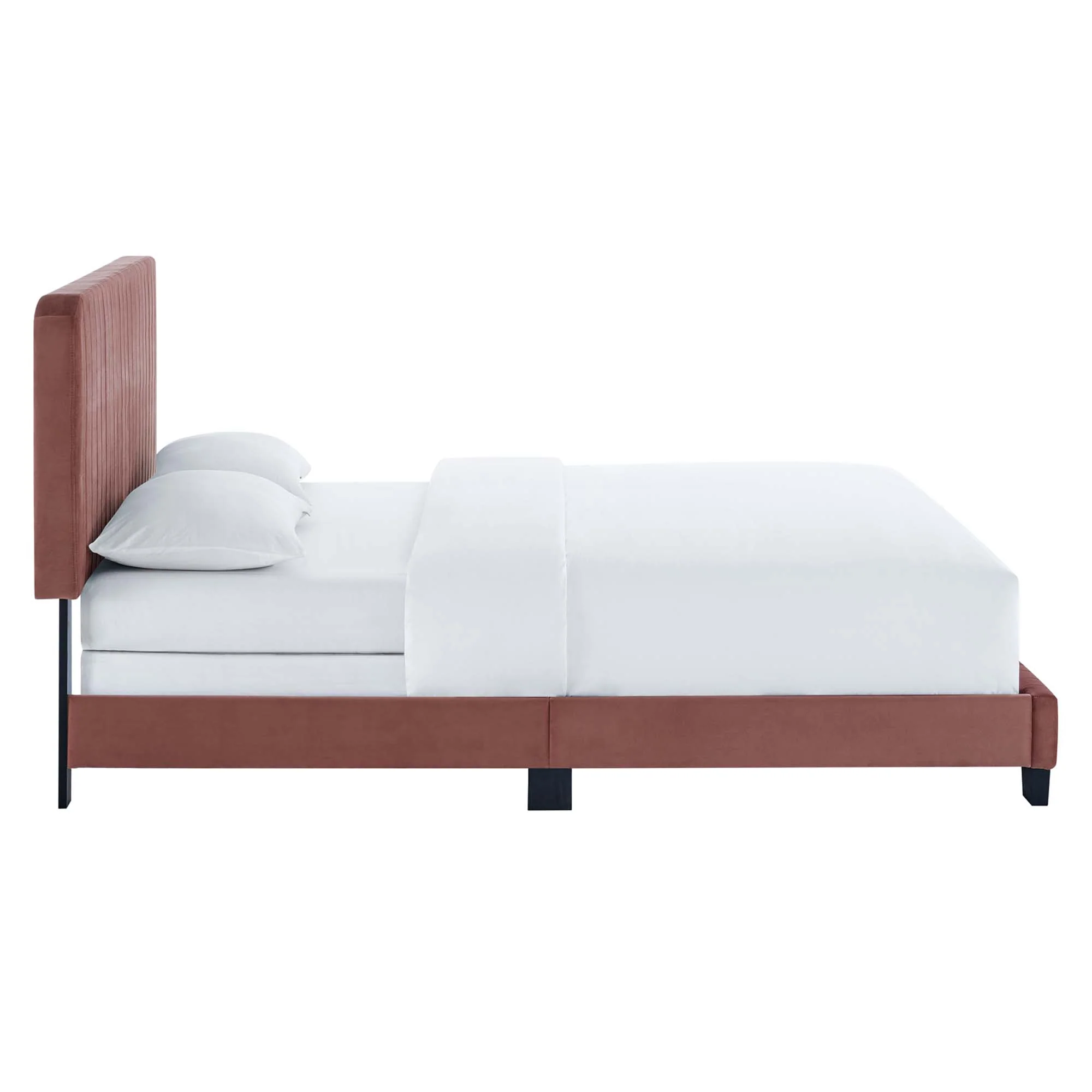 Celine Channel Tufted Performance Velvet Bed - Image 3