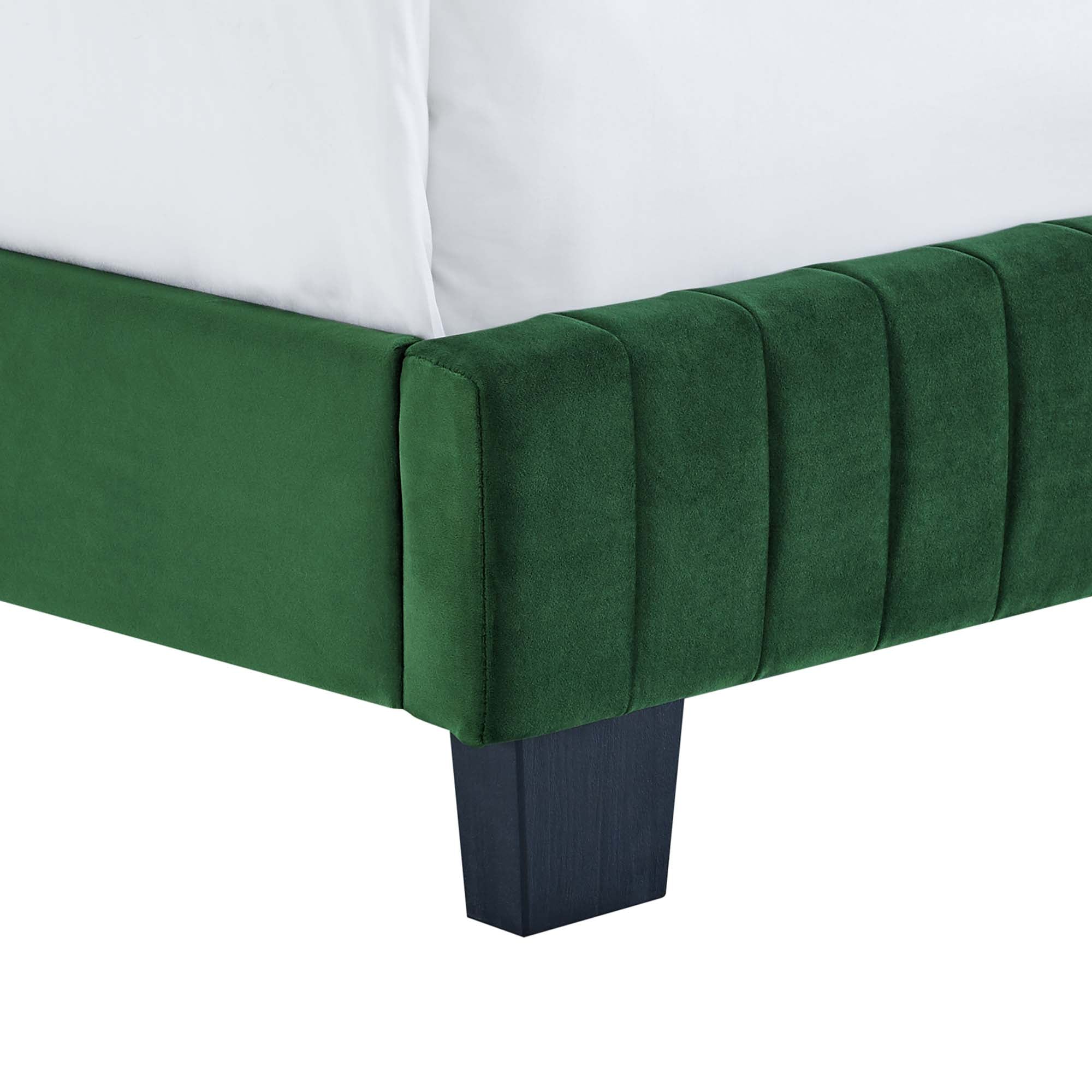 Celine Channel Tufted Performance Velvet Bed - Image 8