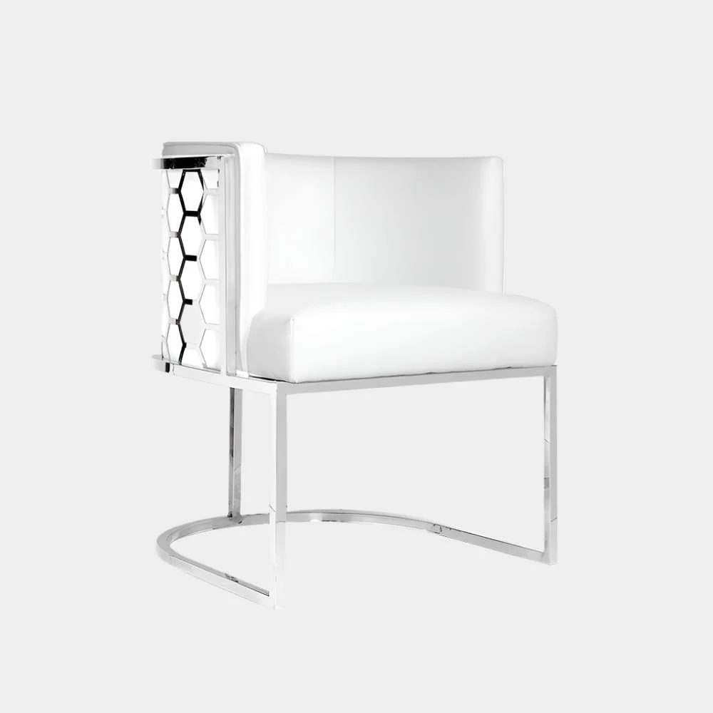 Chamberlain Chair White PU Fabric