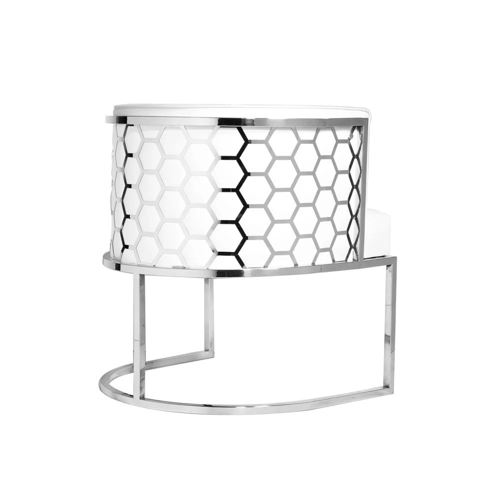 Chamberlain Chair White PU Fabric - Image 2