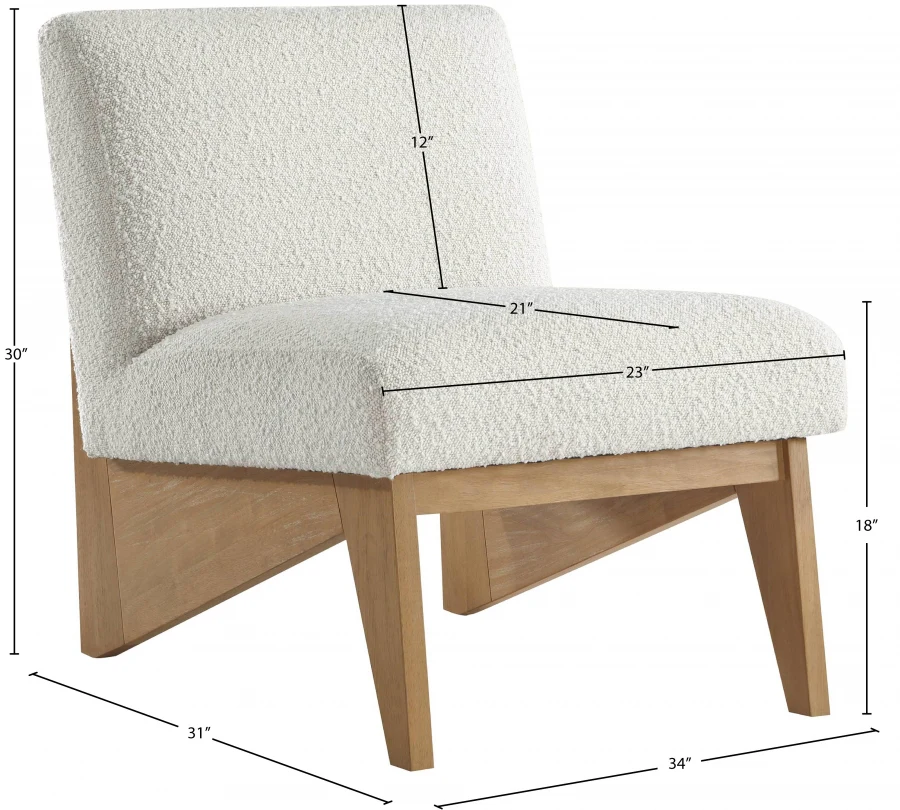 Chapman Boucle Fabric Upholstered Accent Chair - Image 17