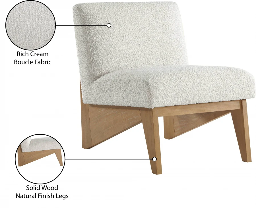 Chapman Boucle Fabric Upholstered Accent Chair - Image 18