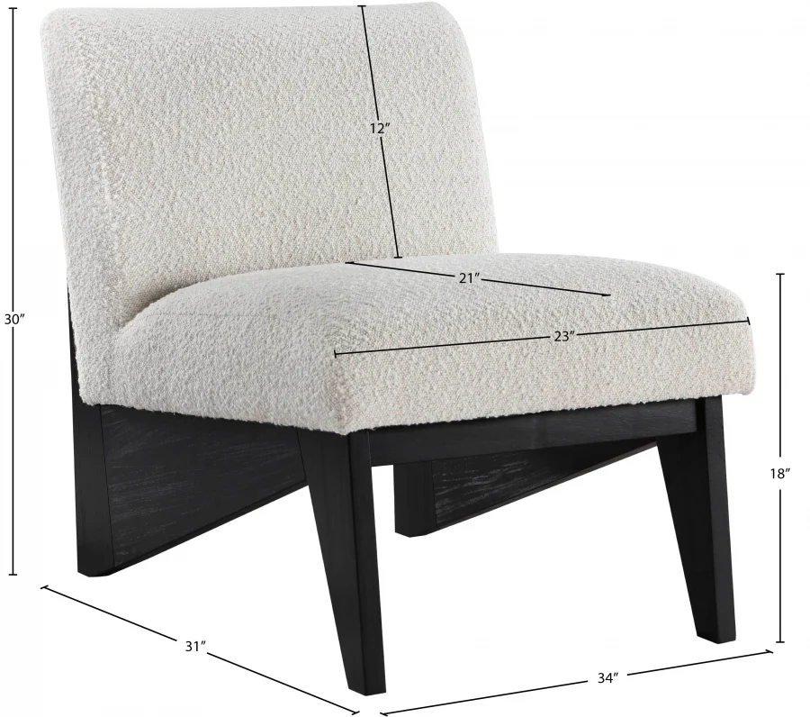 Chapman Boucle Fabric Upholstered Accent Chair - Image 8