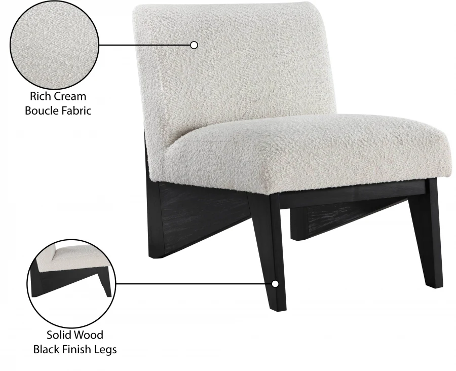 Chapman Boucle Fabric Upholstered Accent Chair - Image 9