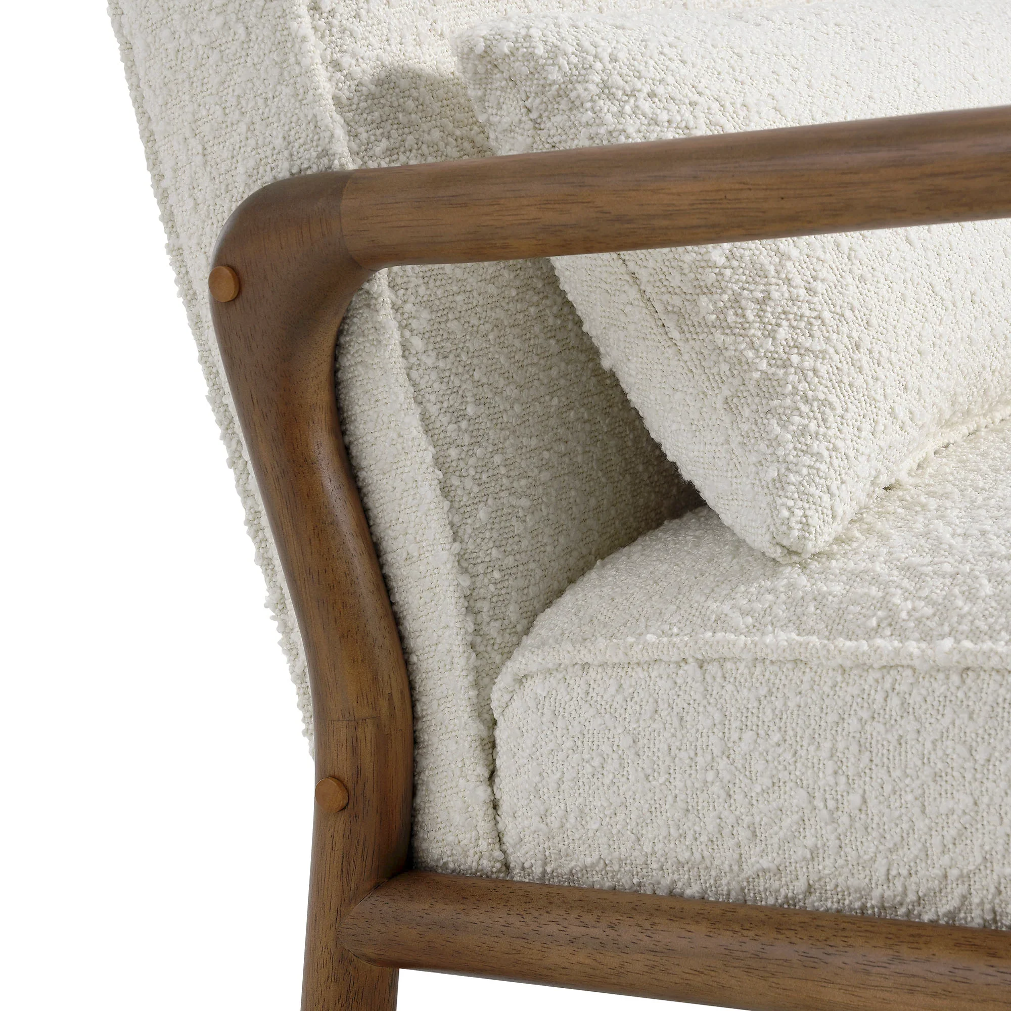 Charlie Boucle Upholstered Armchair - Image 6