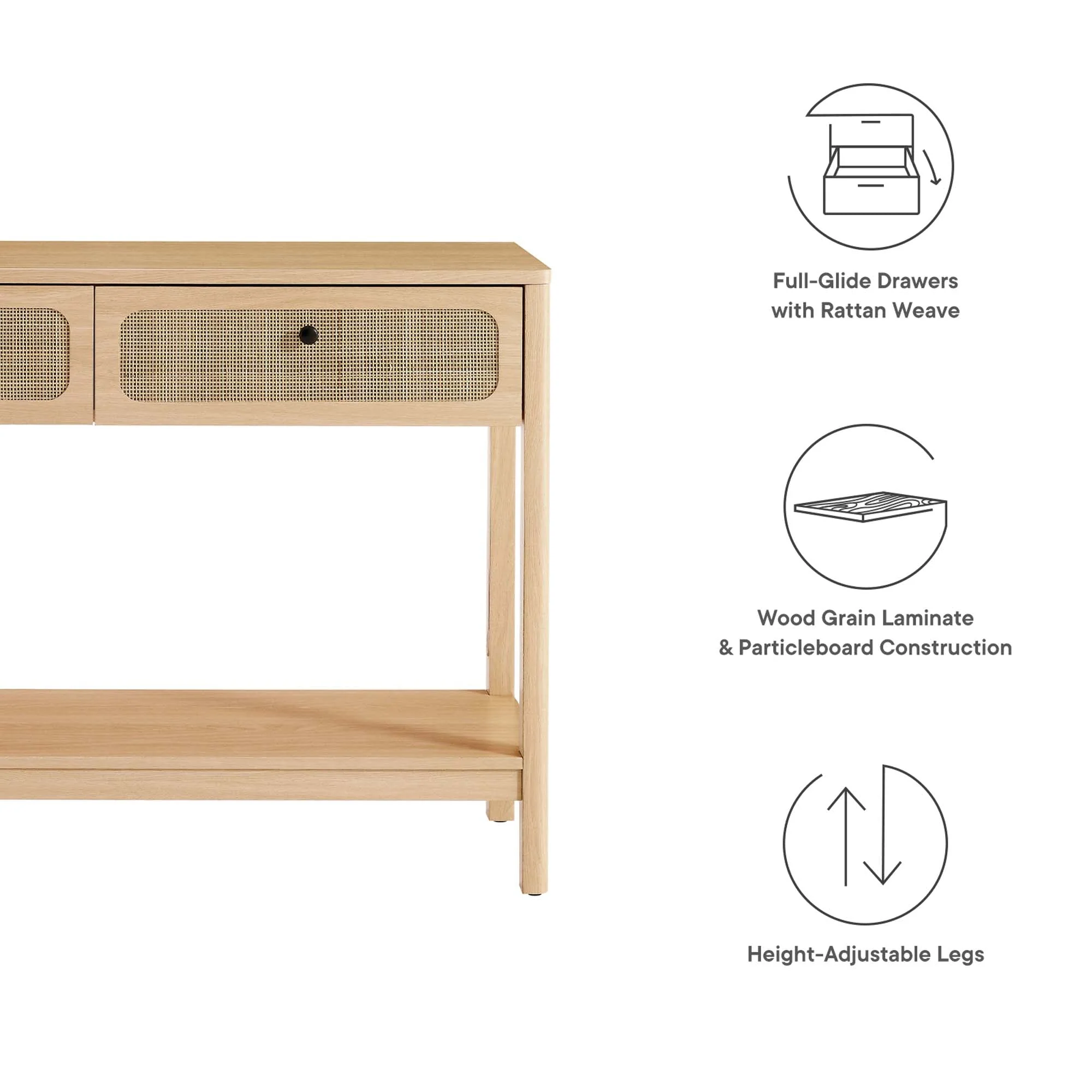 Chaucer Wood Entryway Console Table - Image 19